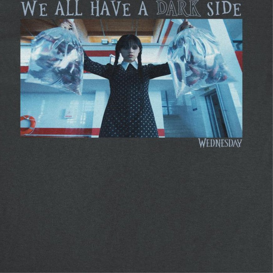 Wednesday Dark Side Black T-Shirt