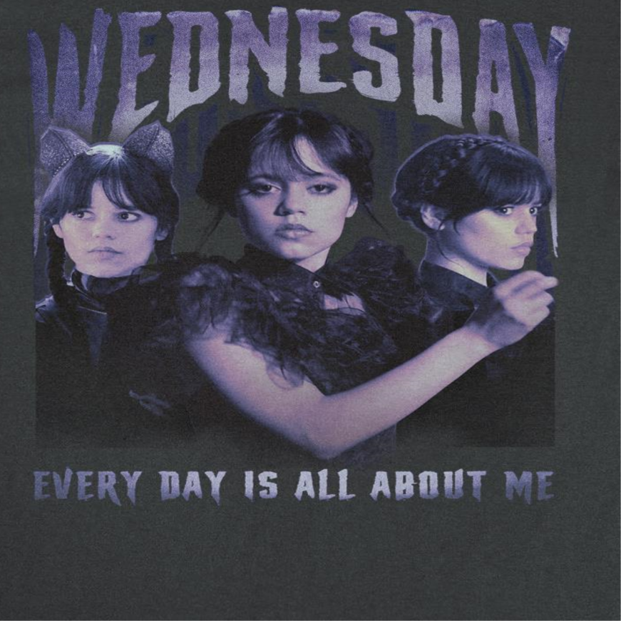 Wednesday All About Me Black T-Shirt