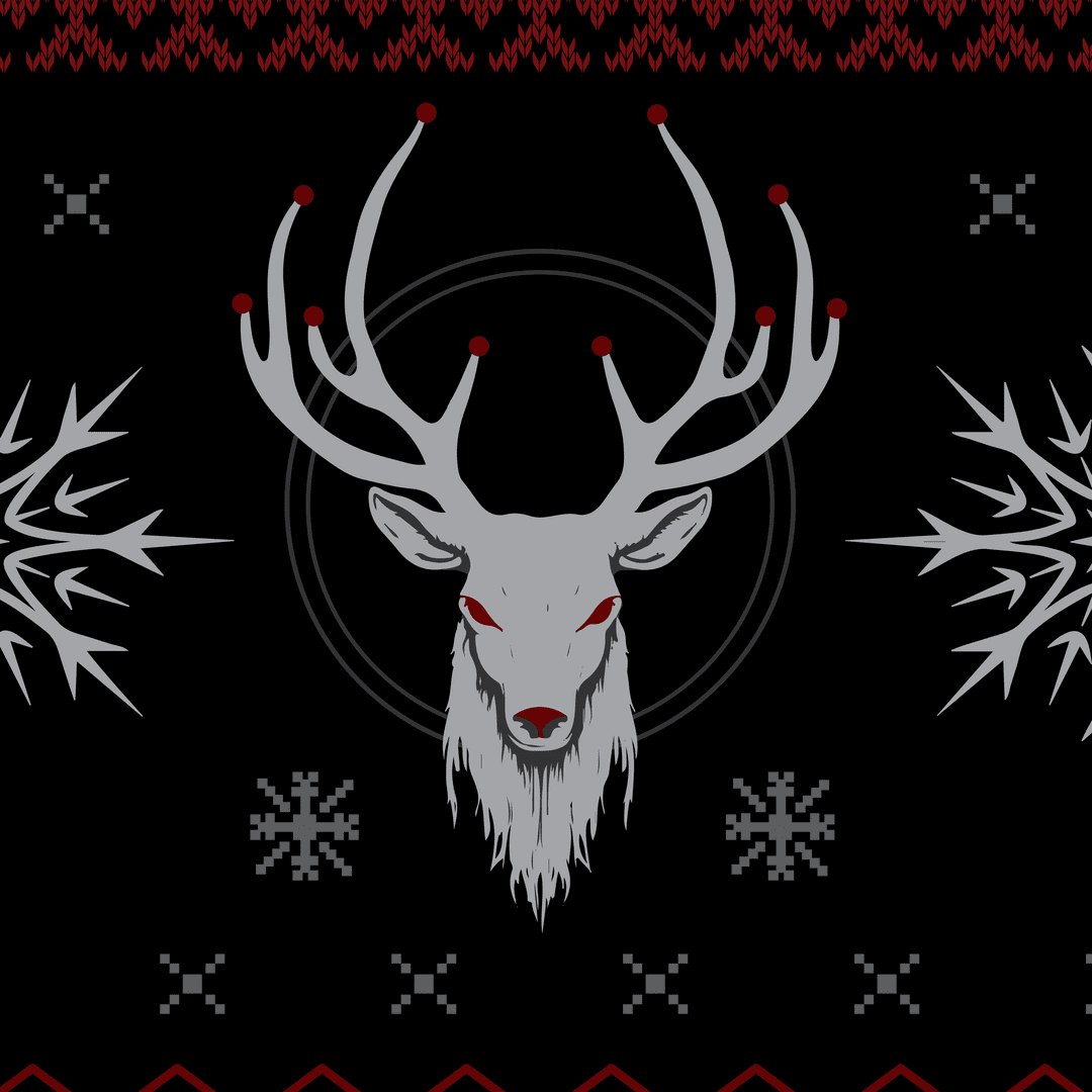 Beelzebuck Ugly Xmas Sweater Crew Socks (Online Only Item)