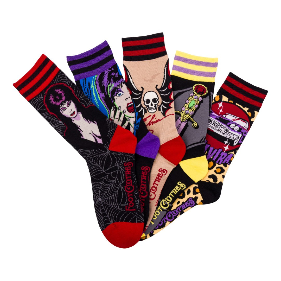 Elvira Yours Crew-lly Sock Pack | 5 Designs (Online Only Item)