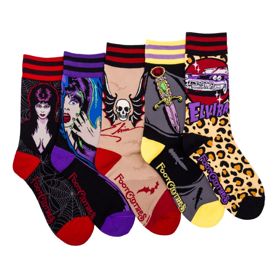 Elvira Yours Crew-lly Sock Pack | 5 Designs (Online Only Item)