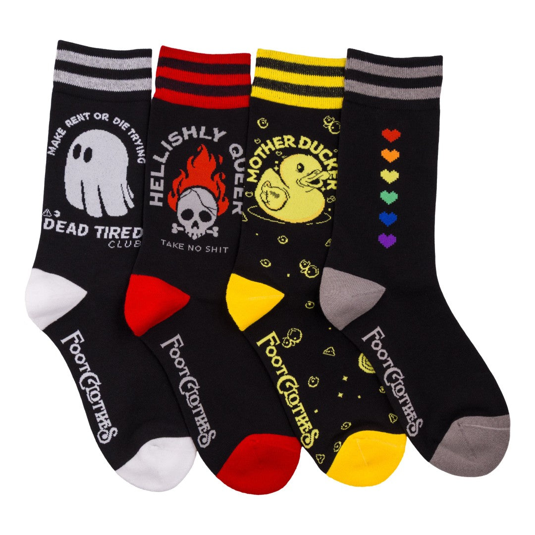 FootClothes x Happy Impulse Crew Sock Pack | 4 Designs (Online Only Item)