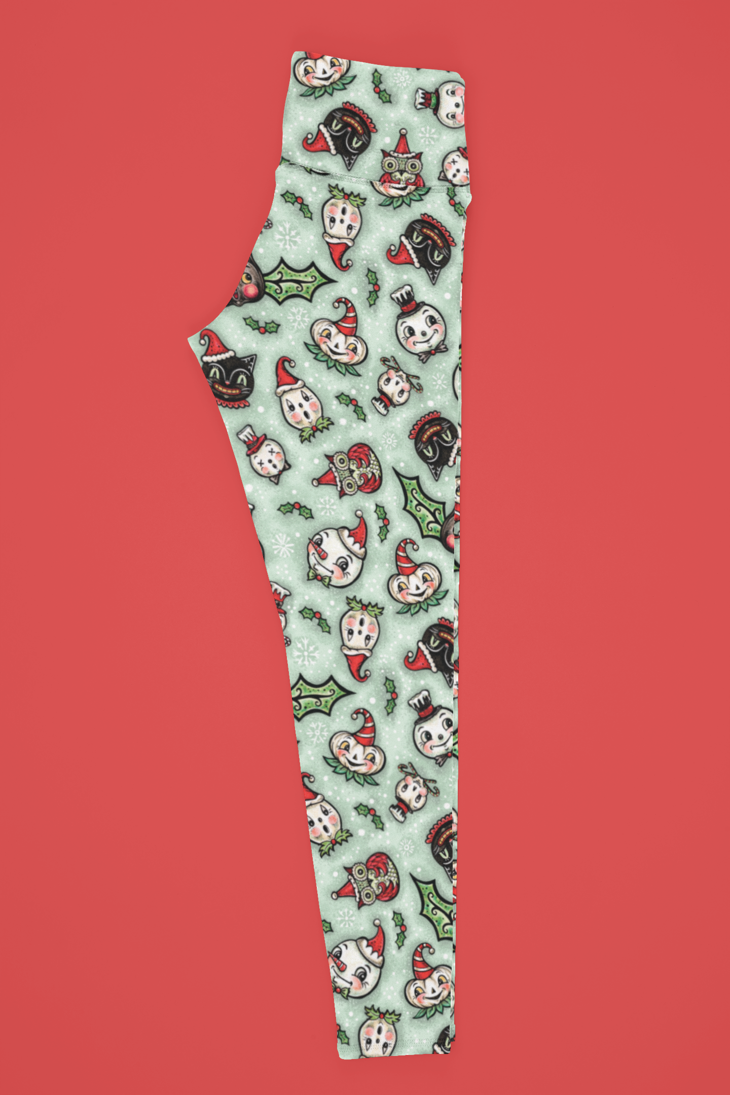 Spooky Christmas Mint (Johanna Parker Exclusive) - High-quality Handcrafted Vibrant Leggings (Online Only Item)