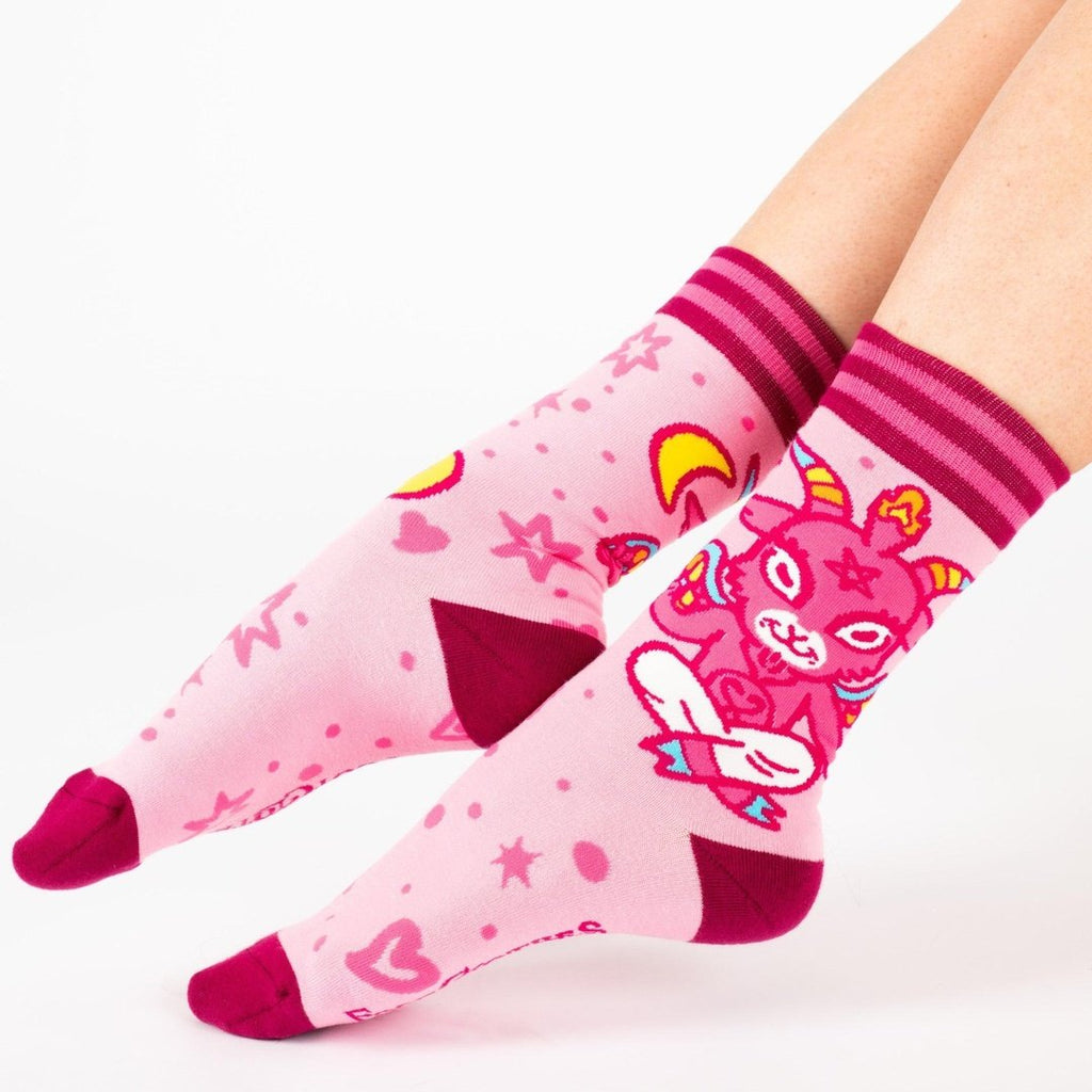 Cute Baphomet Ankle and Crew Sock Pack | 2 Designs
