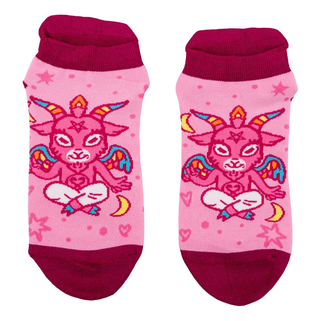 Cute Baphomet Ankle and Crew Sock Pack | 2 Designs