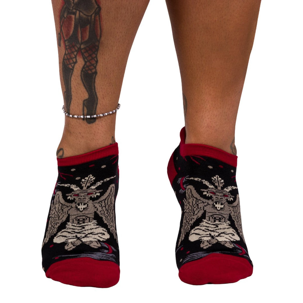Evil But Cute Baphomet Ankle Sock Pack | 3 Designs