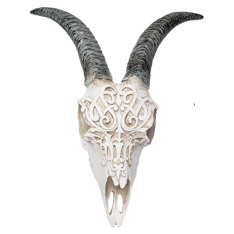 Goat Hanging Decorative Skull w/LED