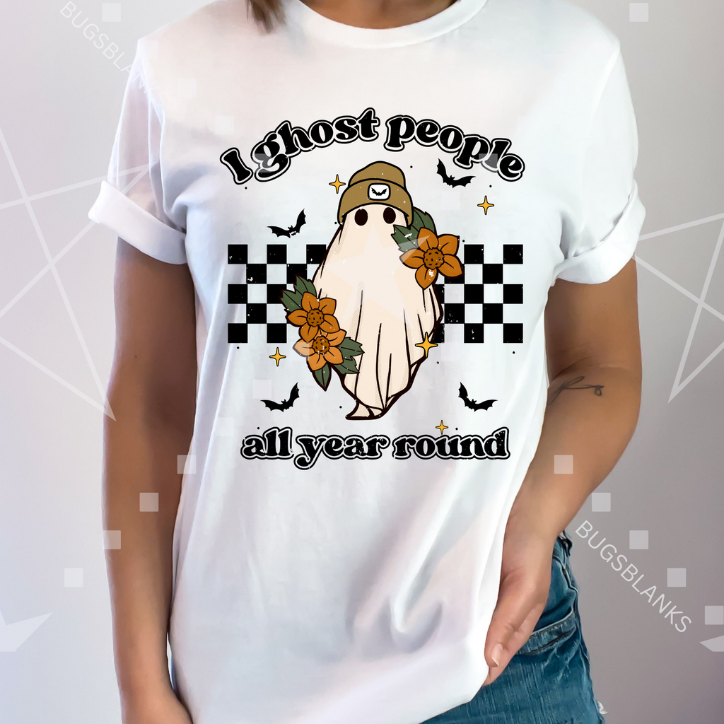I Ghost People All Year Adult Short Sleeve Shirt
