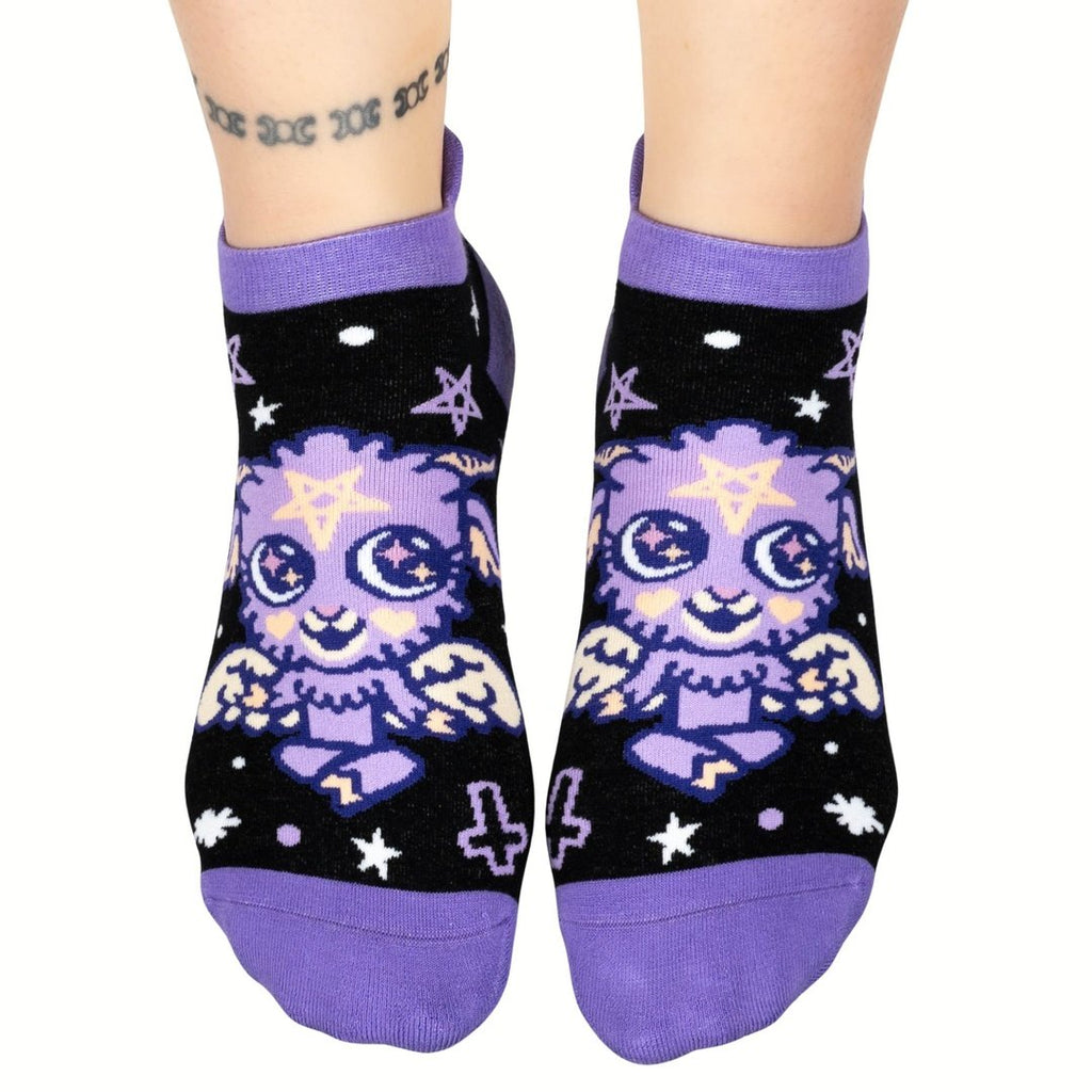 Evil But Cute Baphomet Ankle Sock Pack | 3 Designs