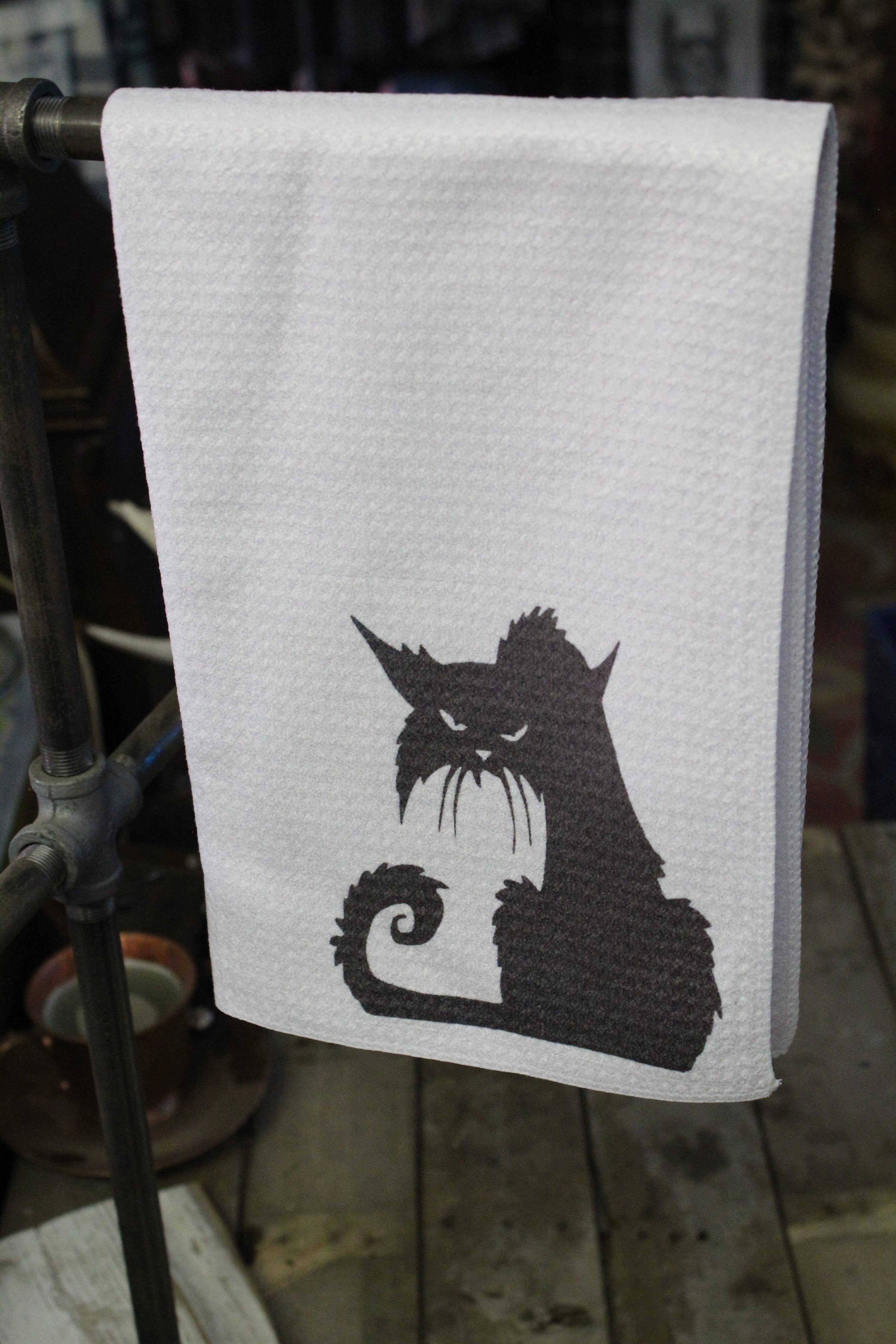 Cranky Cat Kitchen Hand Towel