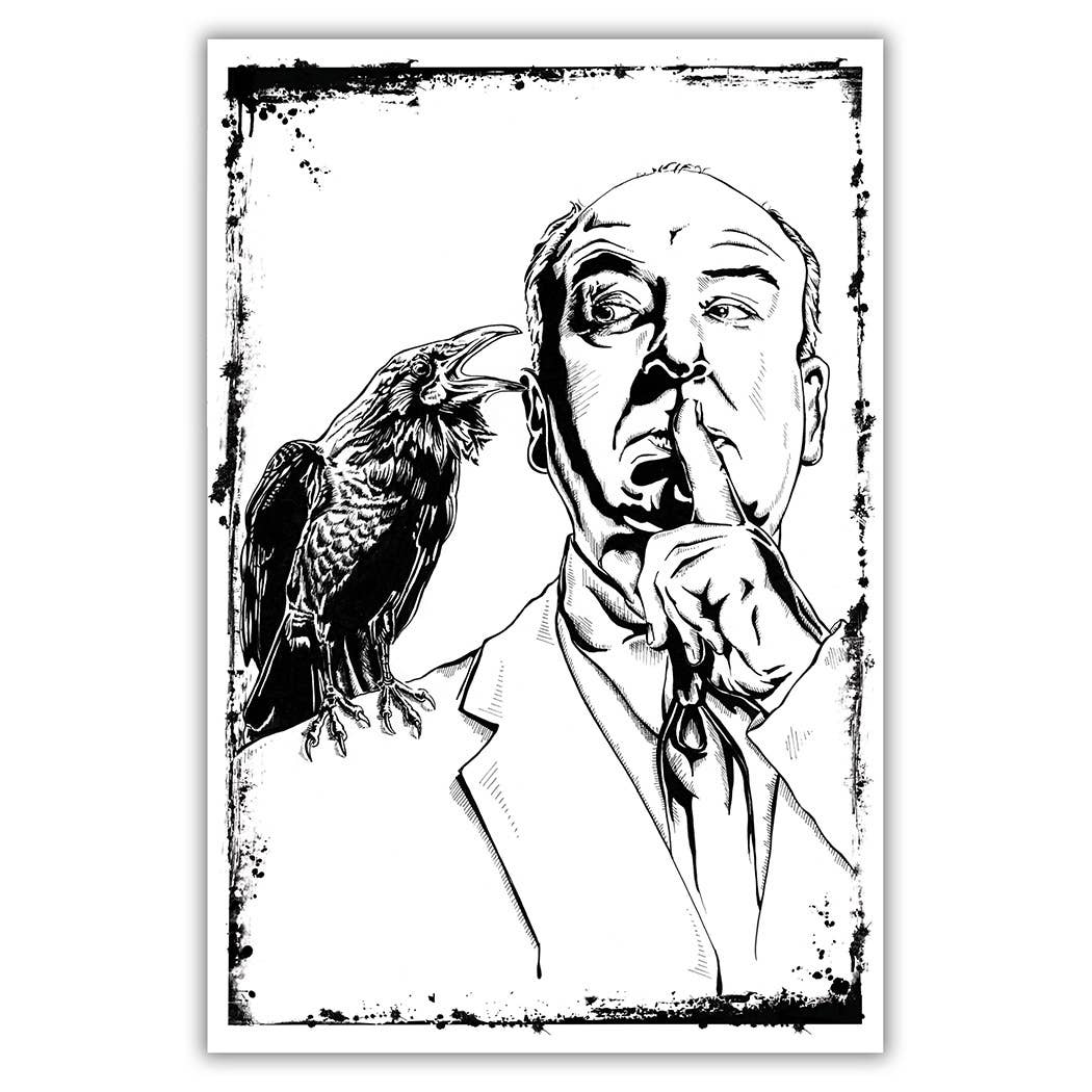 Alfred Hitchcock Art Print 12 x 18"