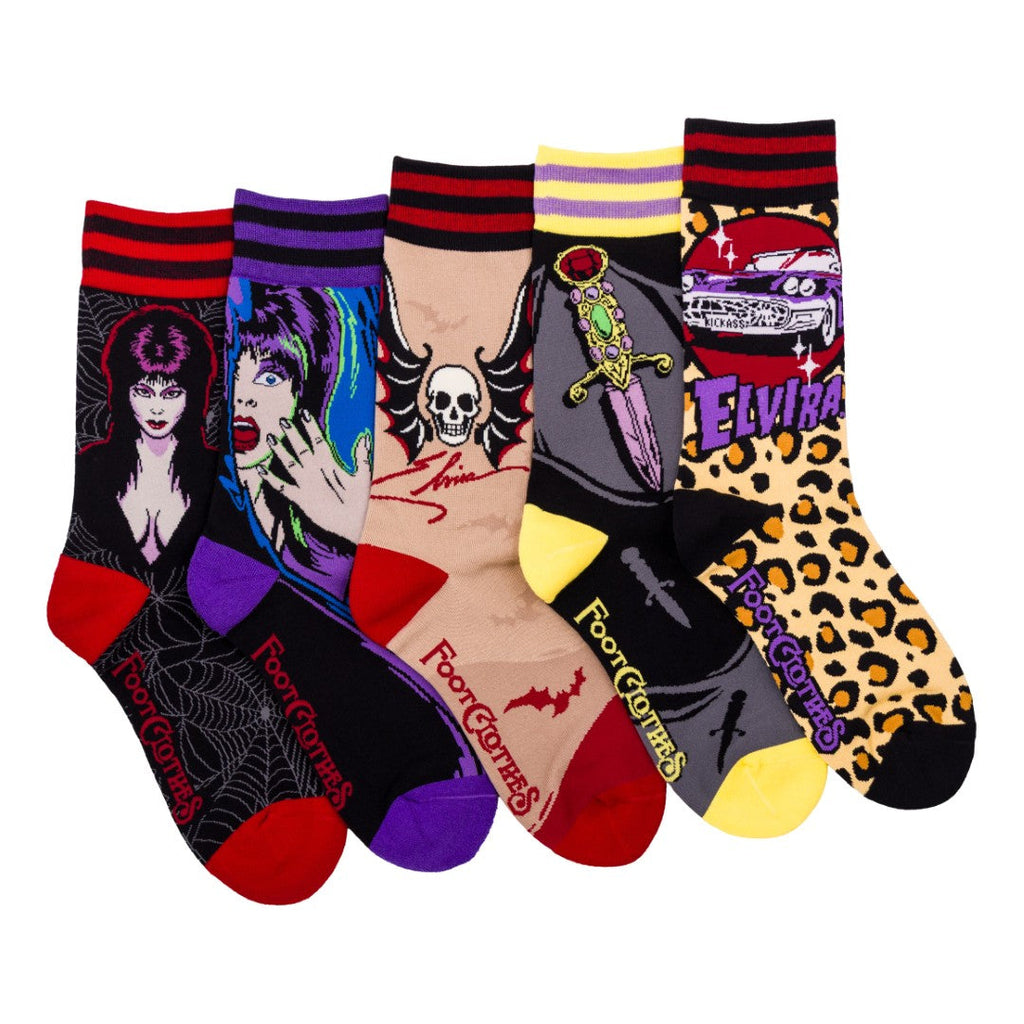 Elvira Yours Crew-lly Sock Pack | 5 Designs