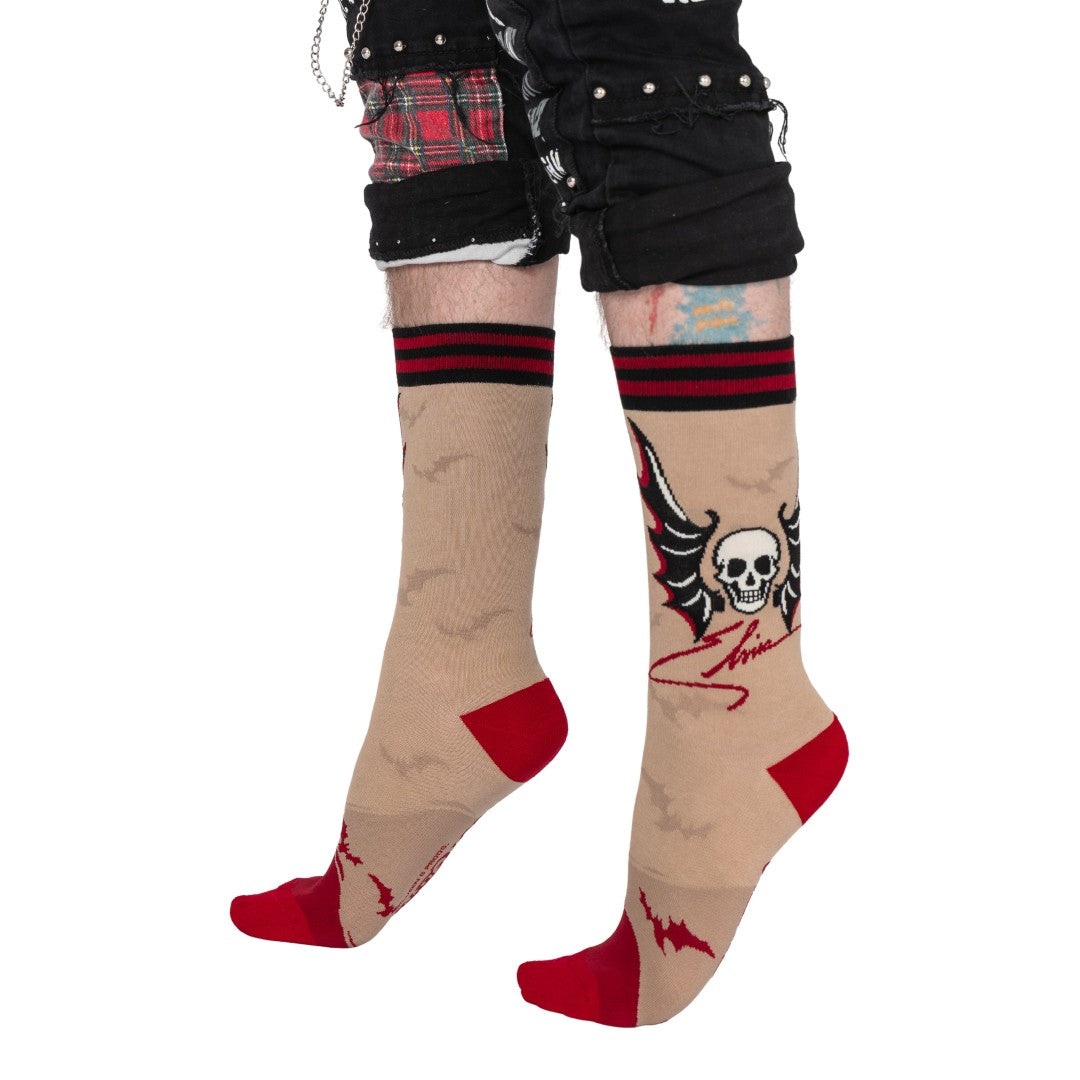 Elvira Cruel Ink Crew Socks