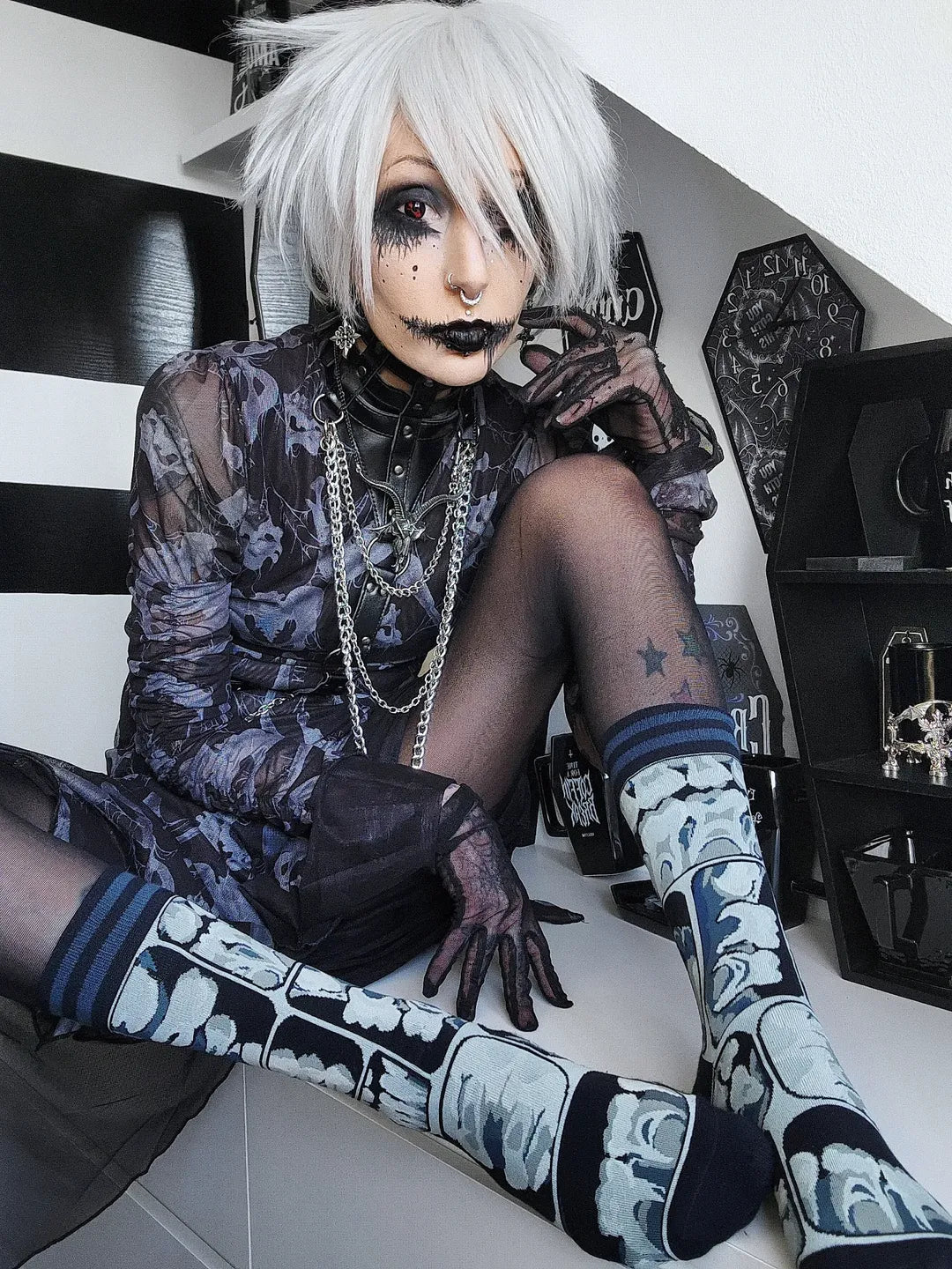 PREORDER Too Cool for Flossing Teeth X-Ray Crew Socks