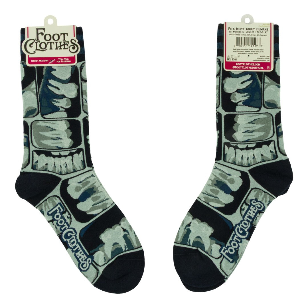 PREORDER Too Cool for Flossing Teeth X-Ray Crew Socks