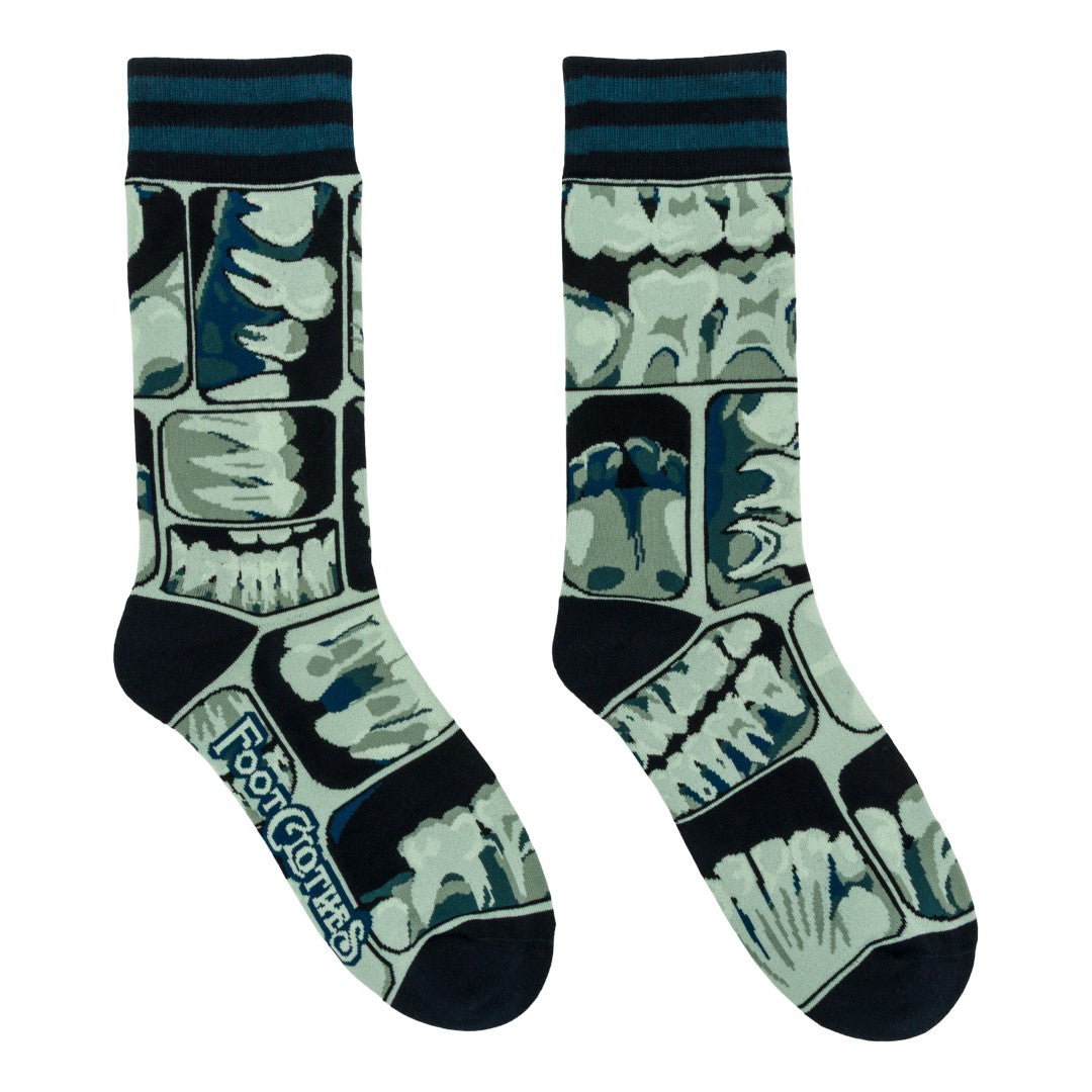 PREORDER Too Cool for Flossing Teeth X-Ray Crew Socks