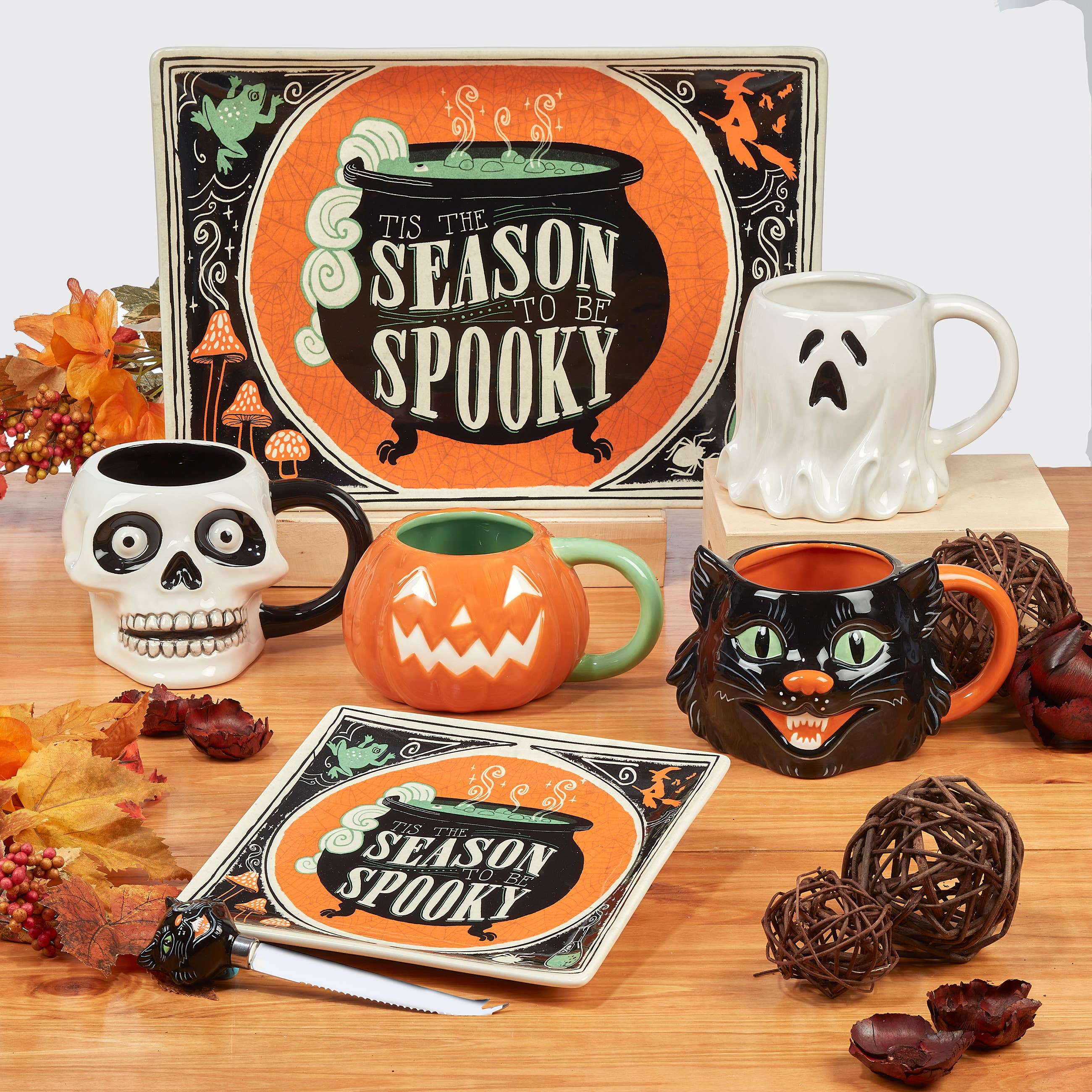 Scaredy Cat Halloween 3-D Mug 22 oz. asst.