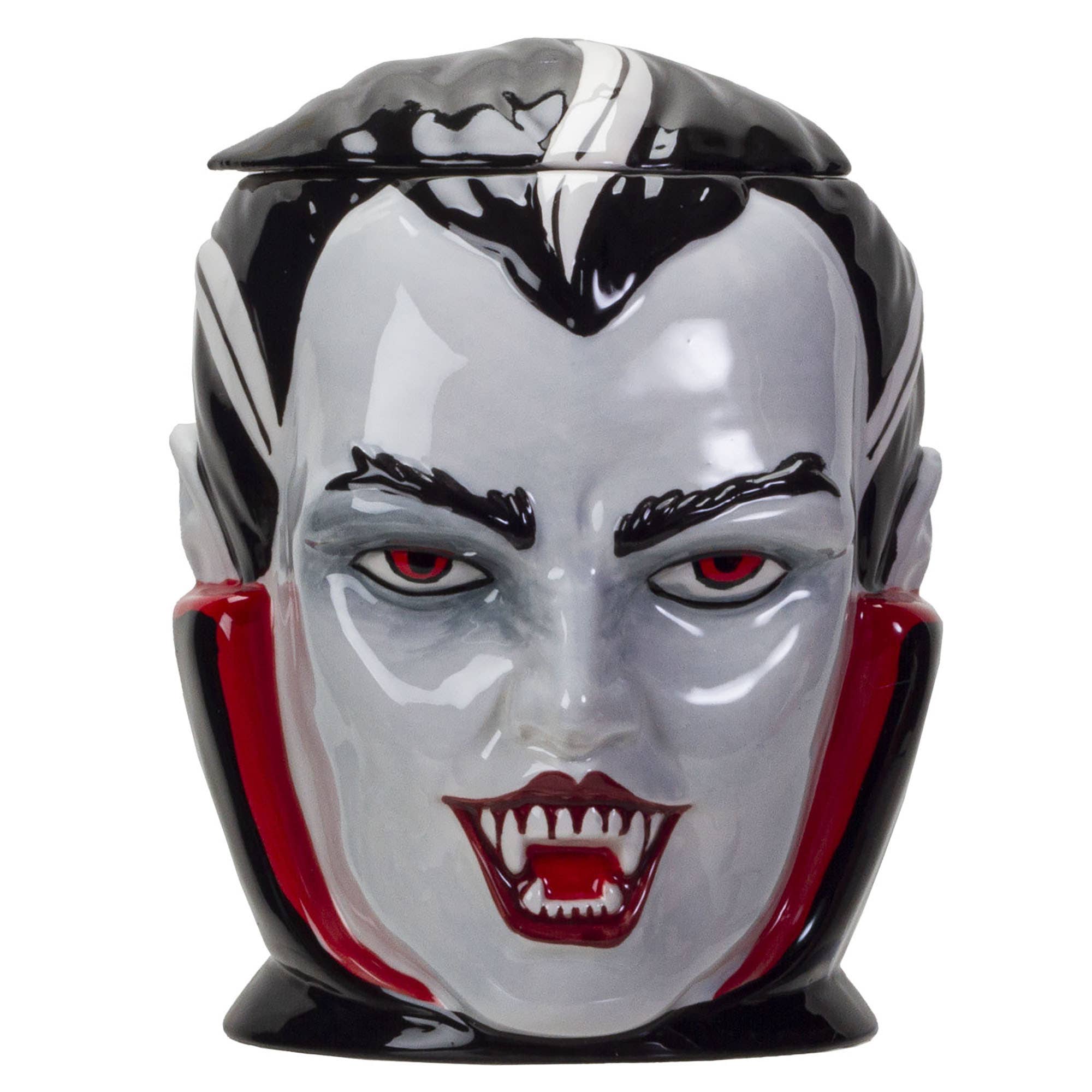 Vampire-Themed Ceramic Cookie Jar