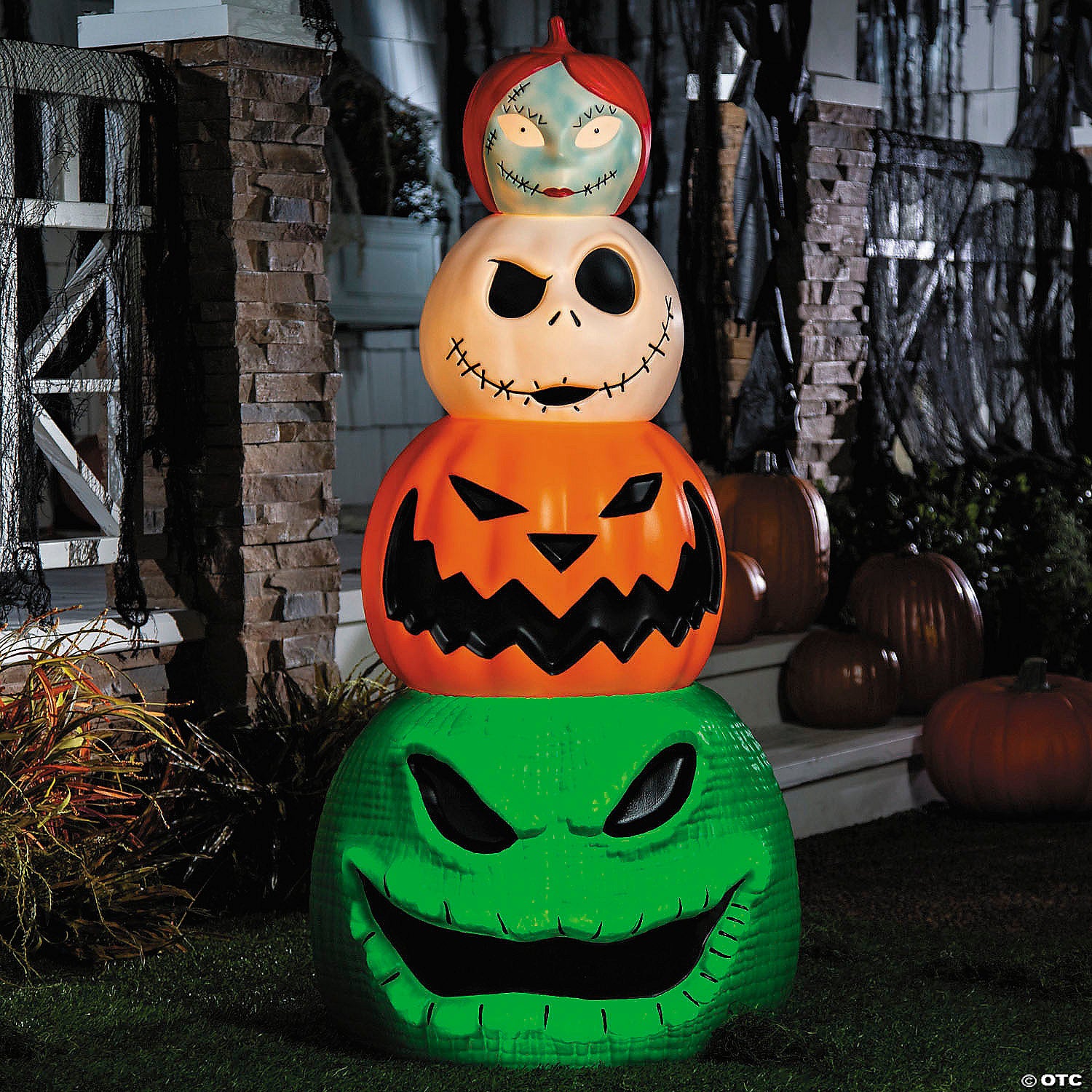 LARGE LIGHT UP PUMPKIN STACK