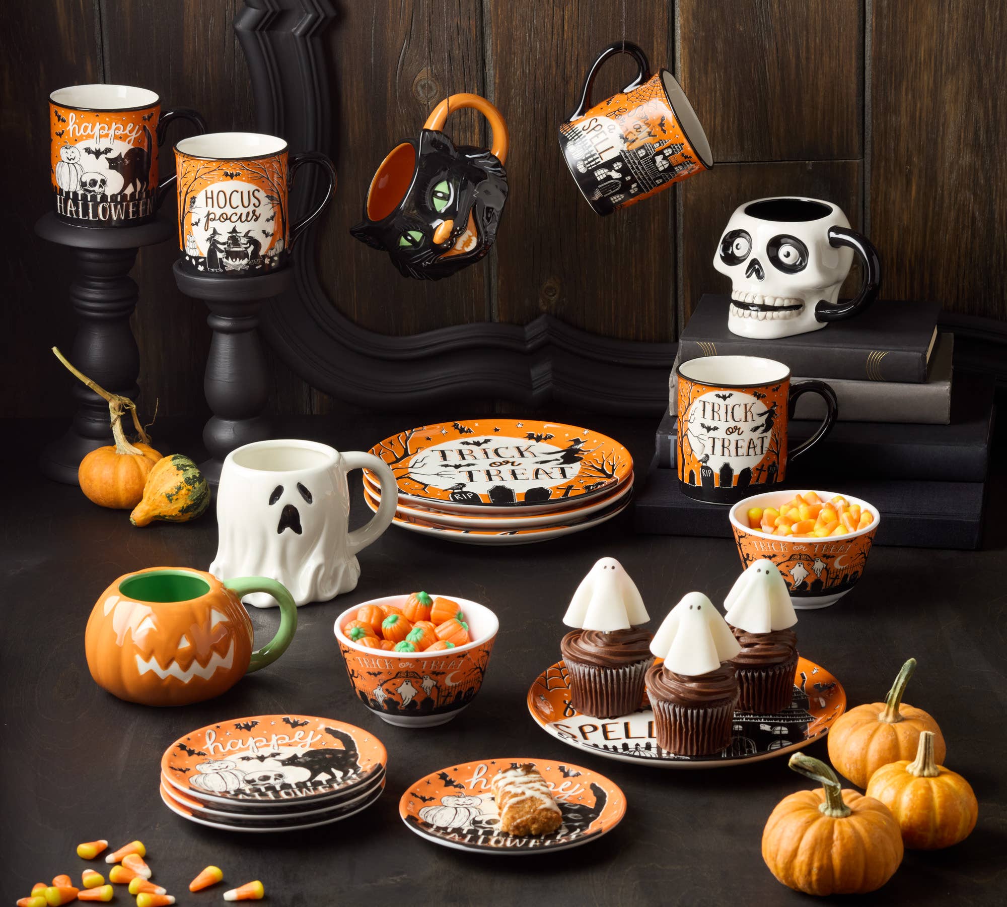 Scaredy Cat Halloween 3-D Mug 22 oz. asst.