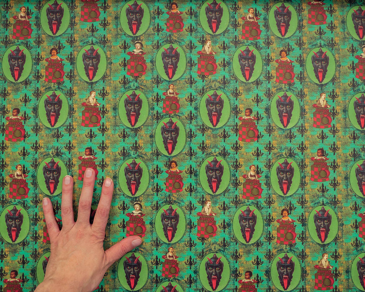 Krampus Children Collage Wrapping Paper Set 3 Sheet Roll (Not Yet Available)