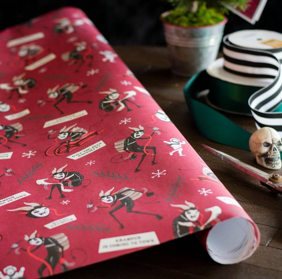 Krampus Folklore Gift Wrap (8ft Roll)