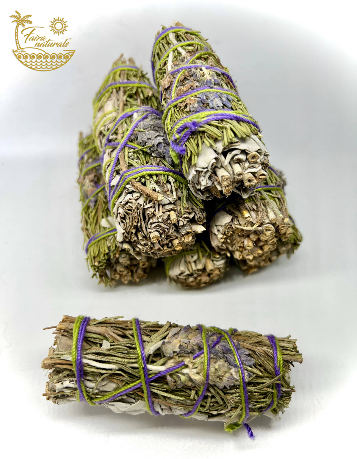 Lavender with Rosemary and White Sage Smudge Stick/ 1pc