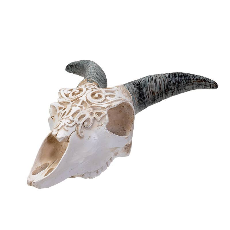 Goat Hanging Decorative Skull w/LED