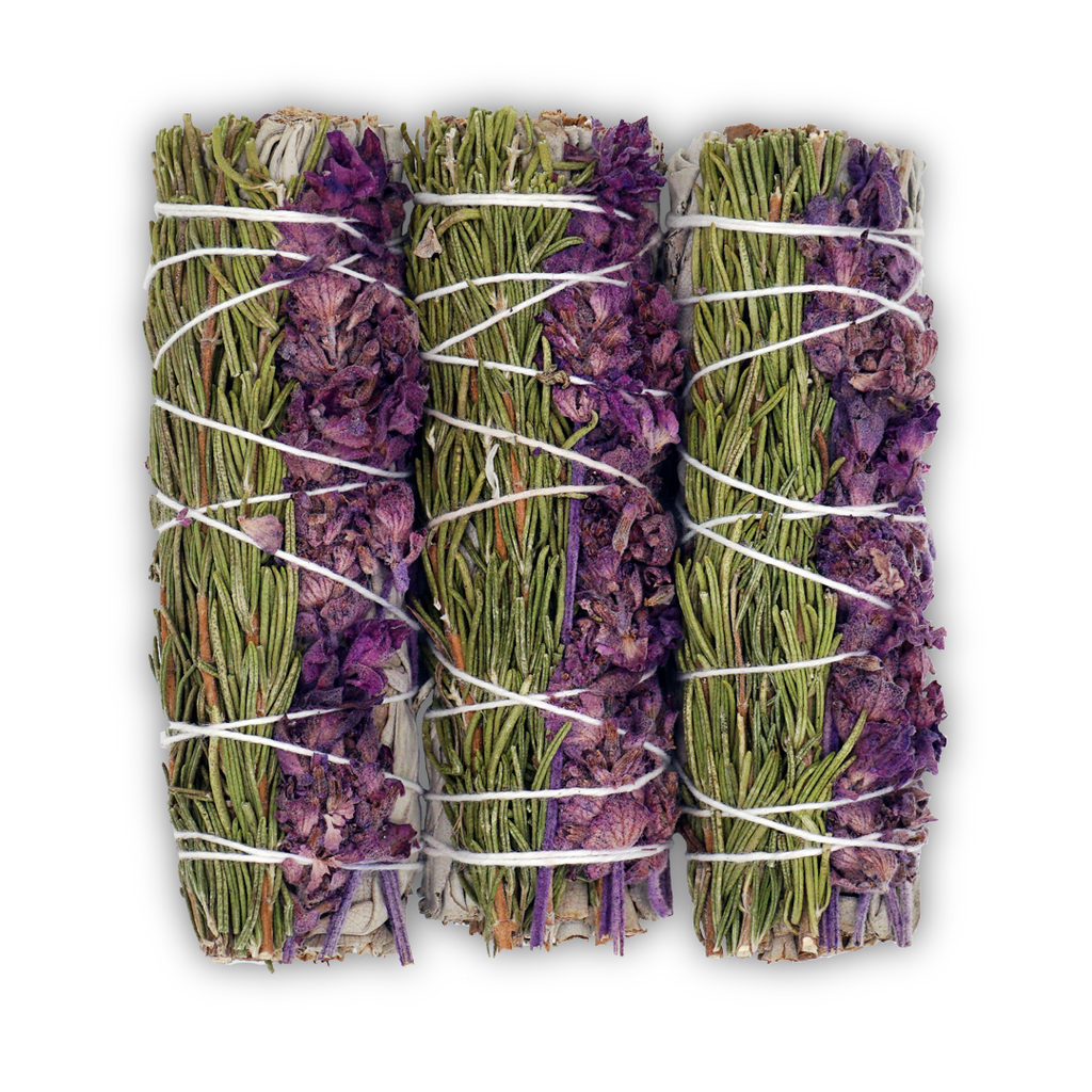 Lavender with Rosemary and White Sage Smudge Stick/ 1pc