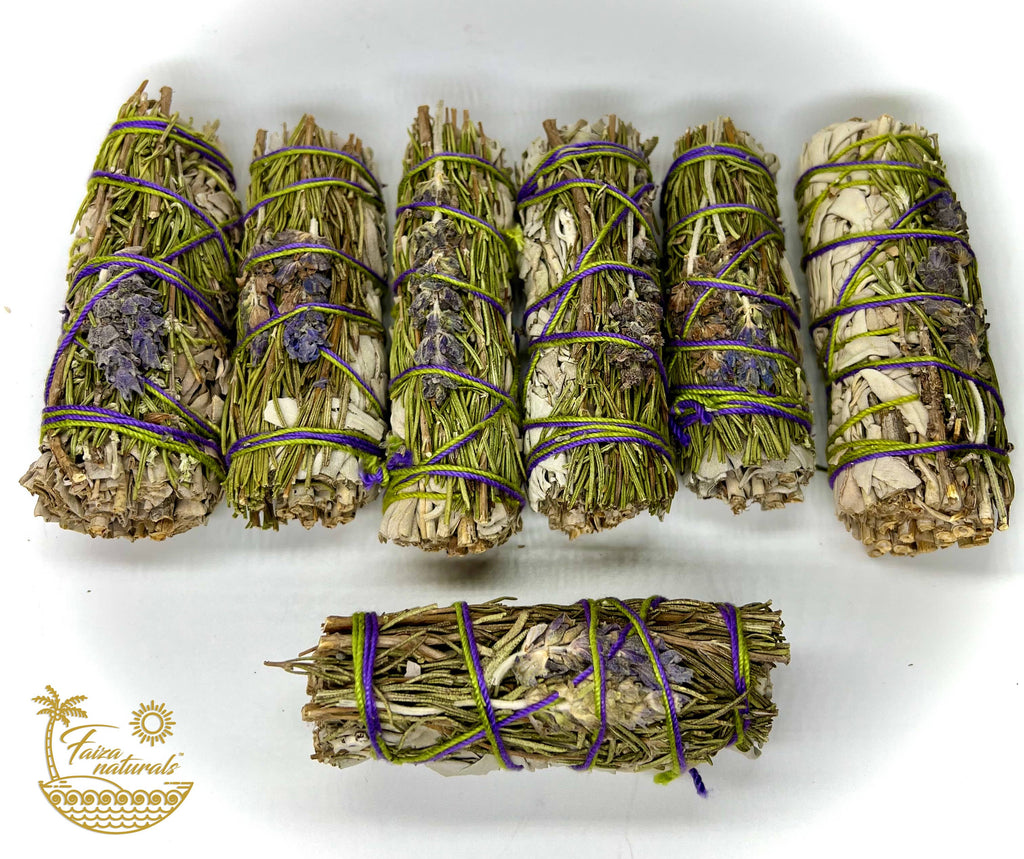 Lavender with Rosemary and White Sage Smudge Stick/ 1pc