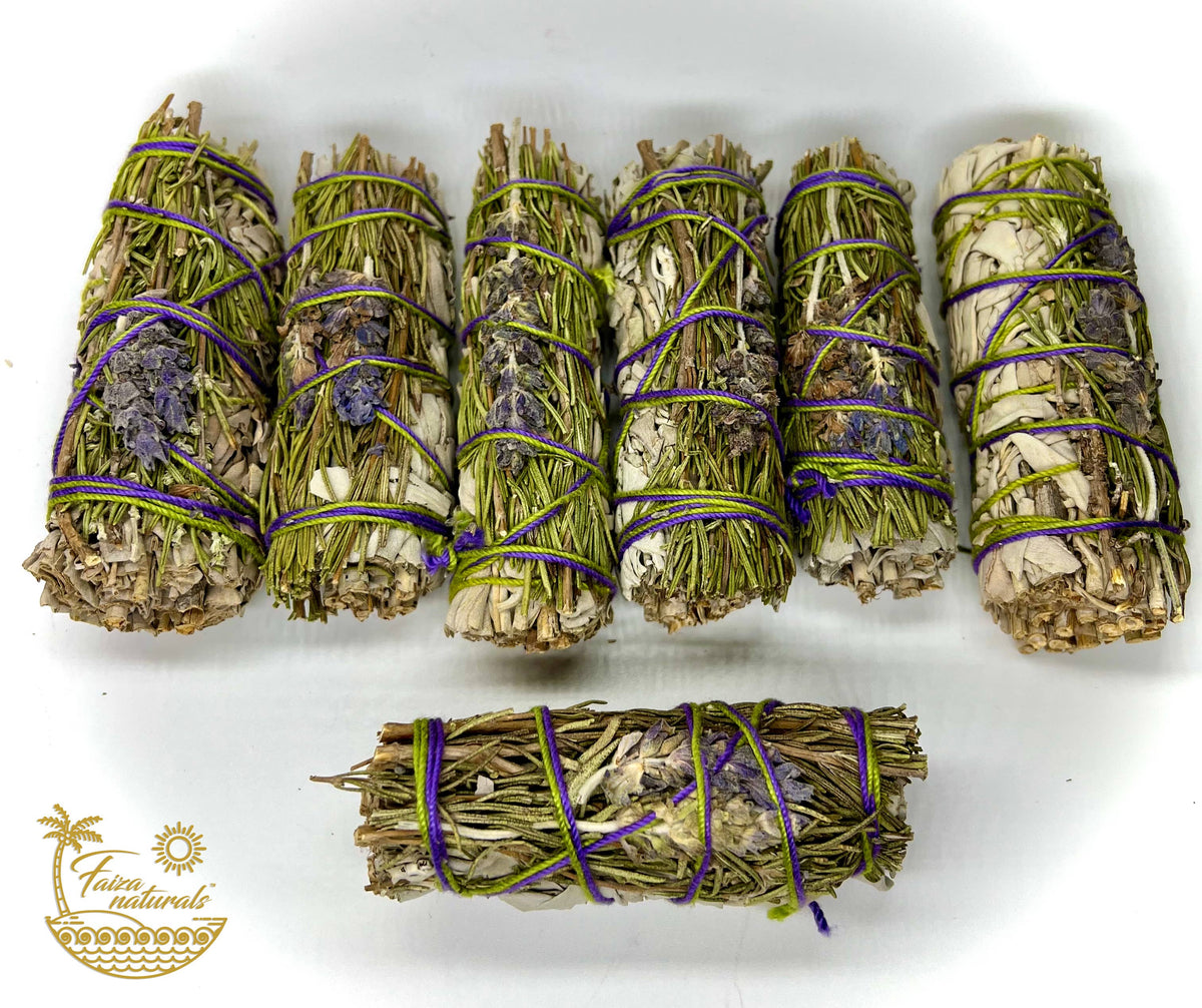 Lavender with Rosemary and White Sage Smudge Stick/ 1pc