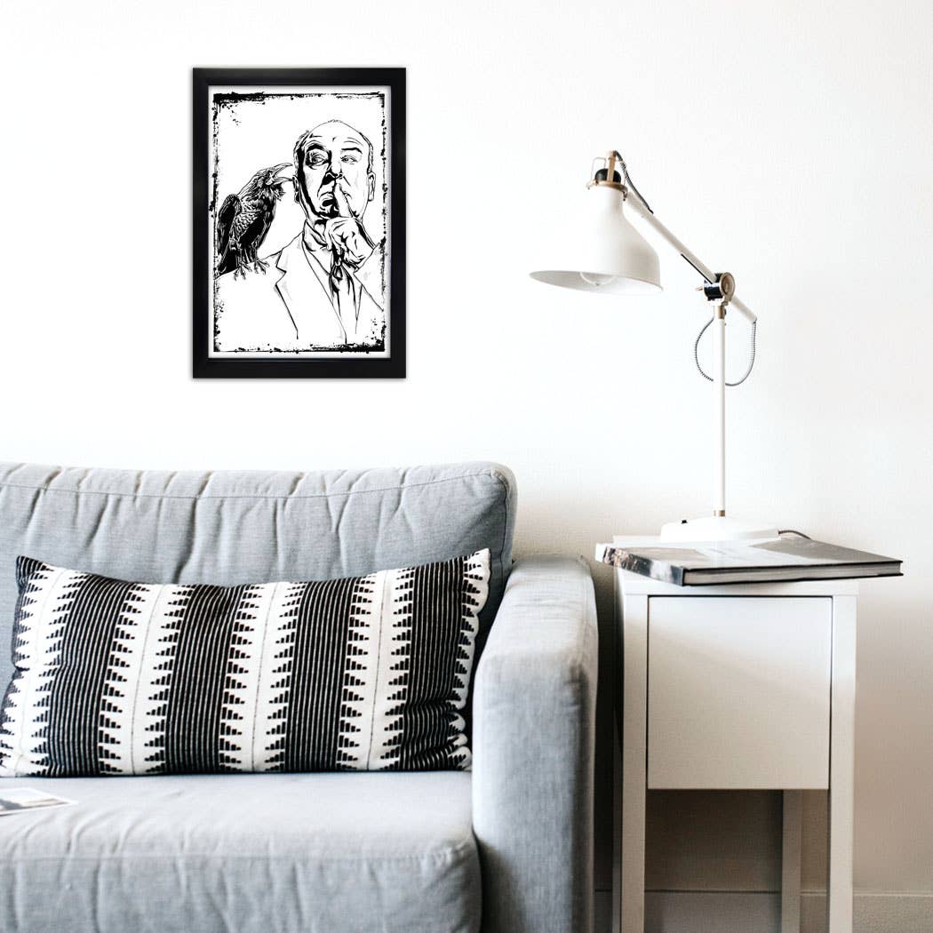 Alfred Hitchcock Art Print 12 x 18"