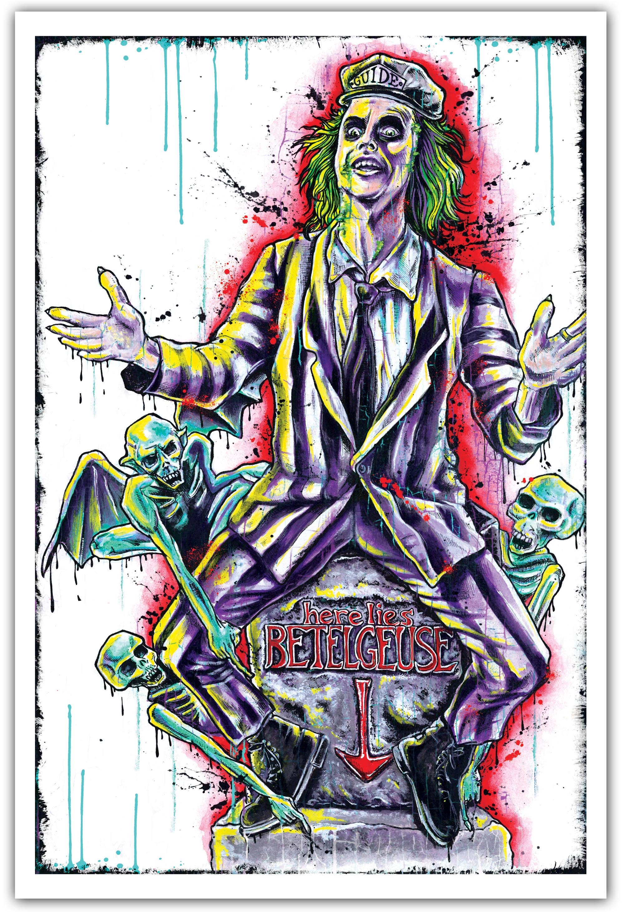 Here Lies Beetlejuice Art Print 12x18"