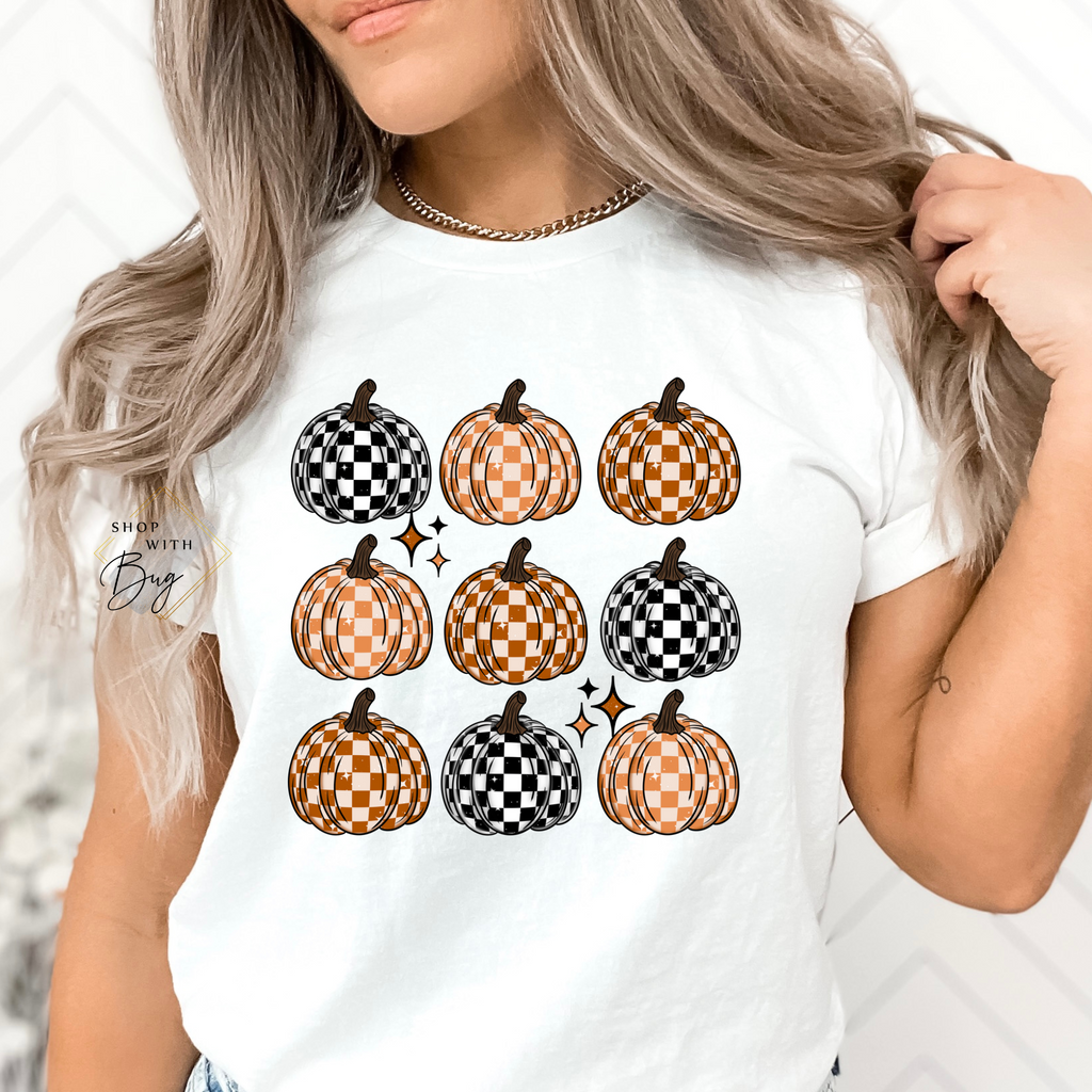 Retro Pumpkins Adult Short Sleeve Shirt