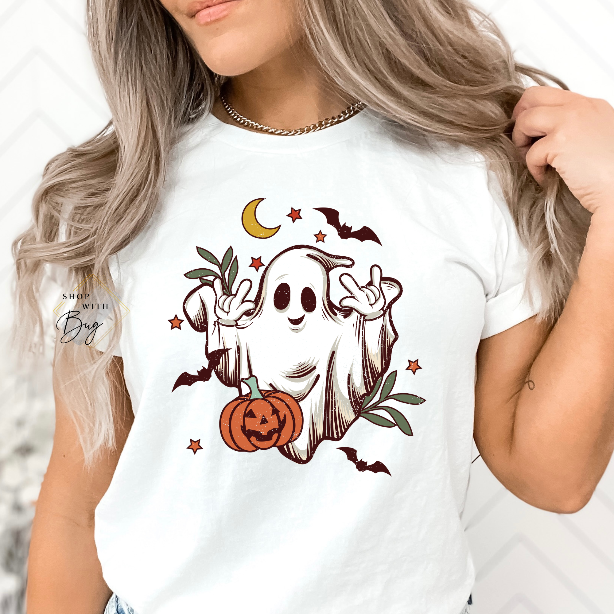 Peace Boy Ghost Adult Shirt