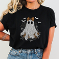 Floral Ghost With Flowers Adult Shirt