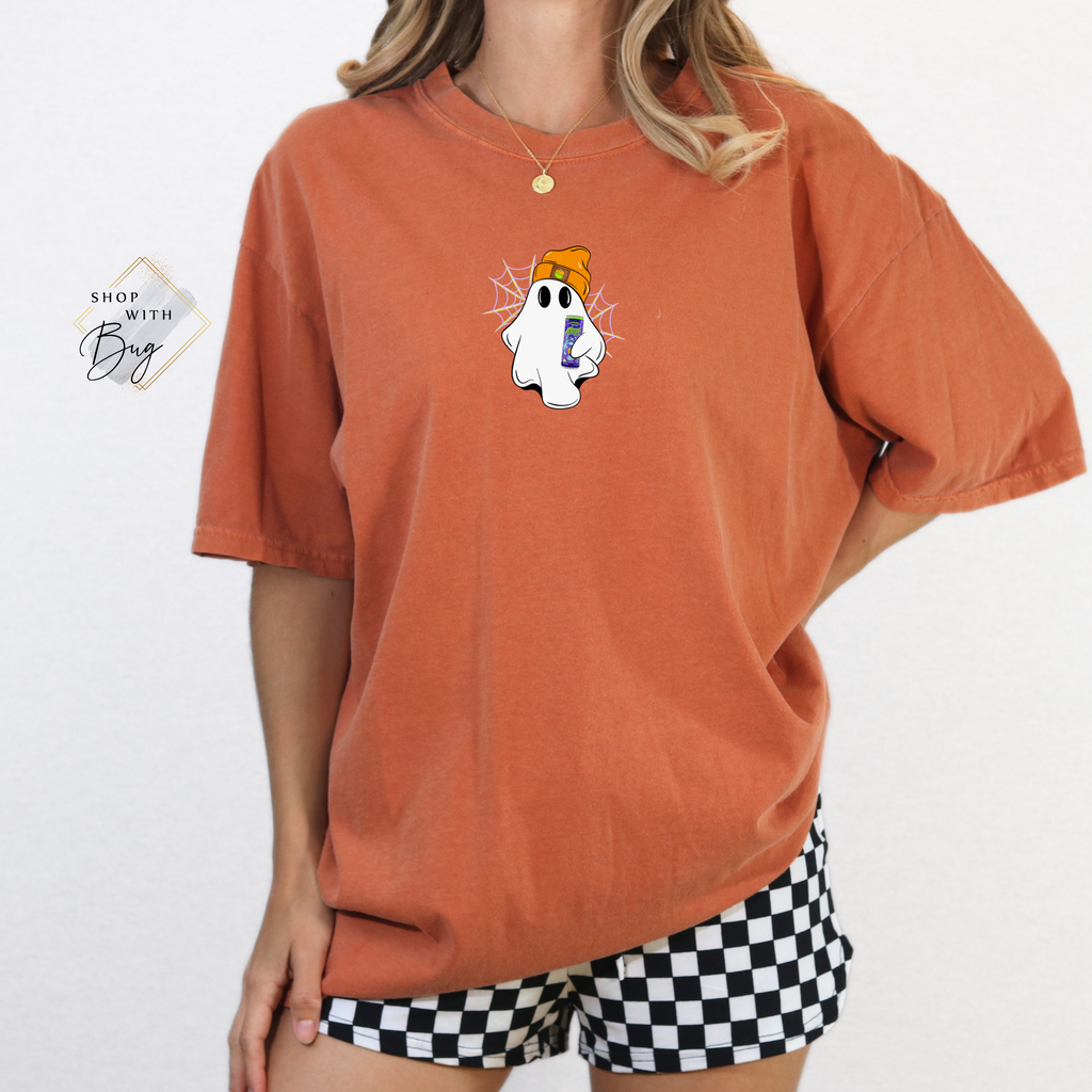 Ghost with Brew Comfort Colors Adult Shirt
