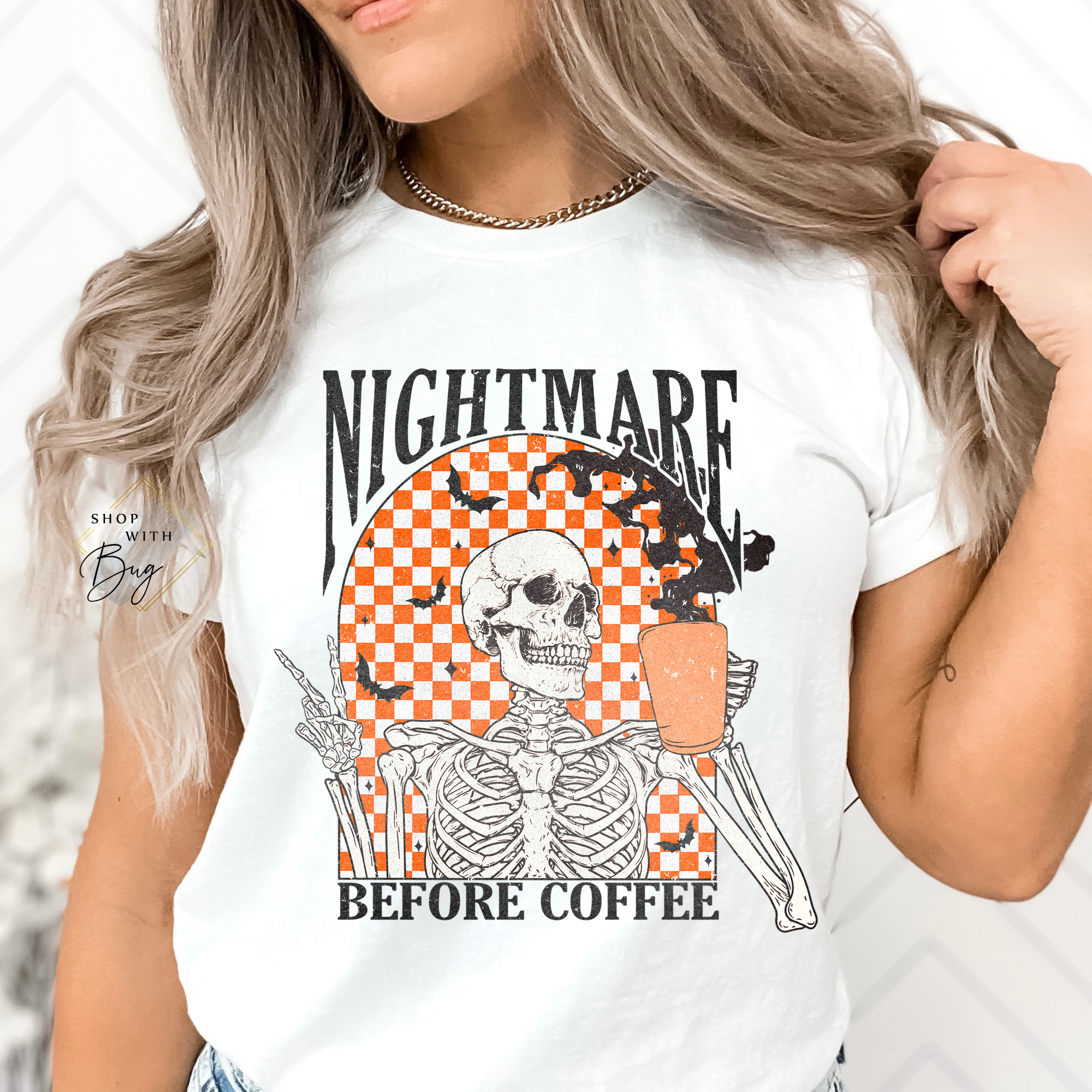 Nightmare Before Before Coffee Adult Short Sleeve Shirt