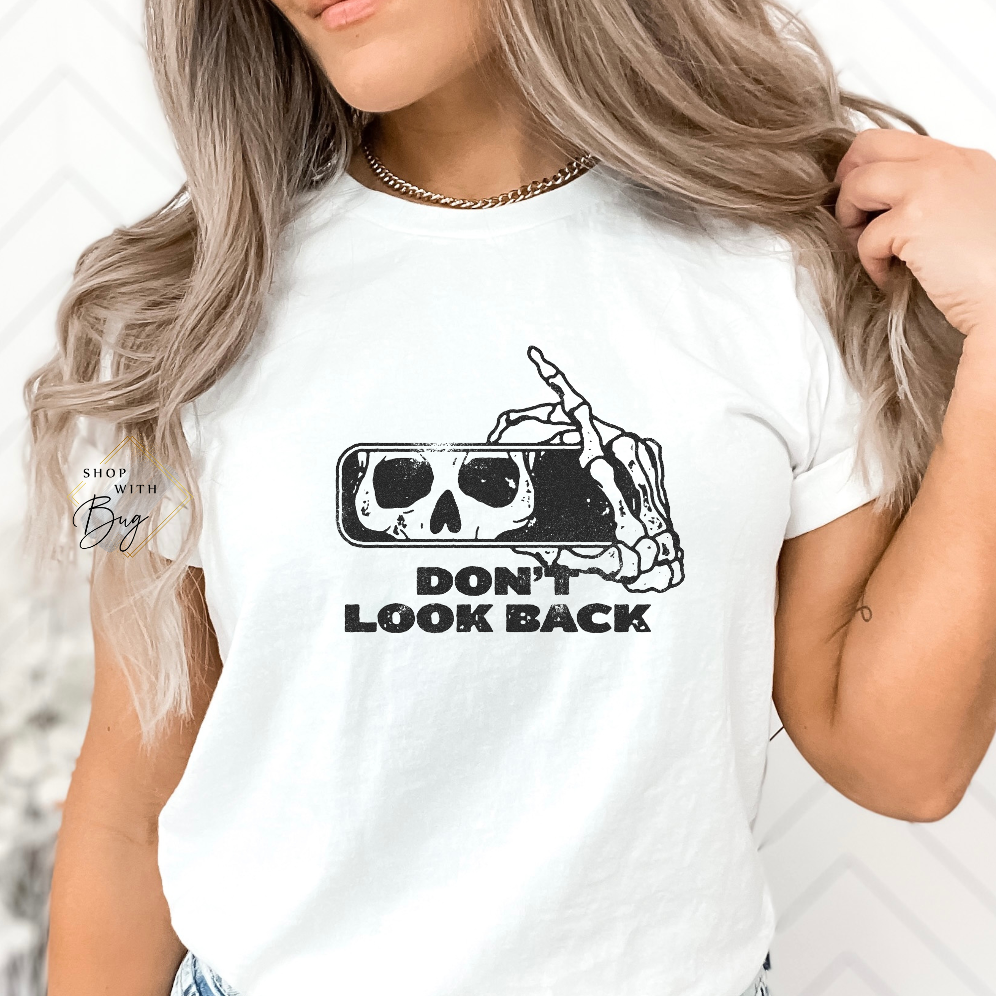 Don't Look Back Adult Short Sleeve Shirt