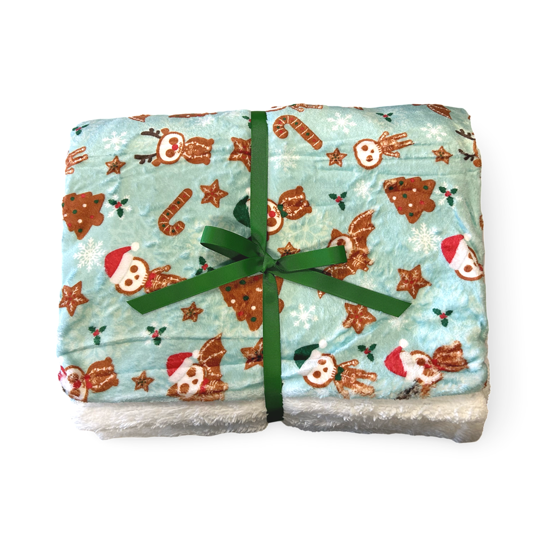 Spooky Christmas Plush Blanket - GingerDead