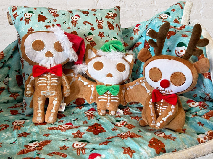 Spooky Christmas Plush Blanket - GingerDead