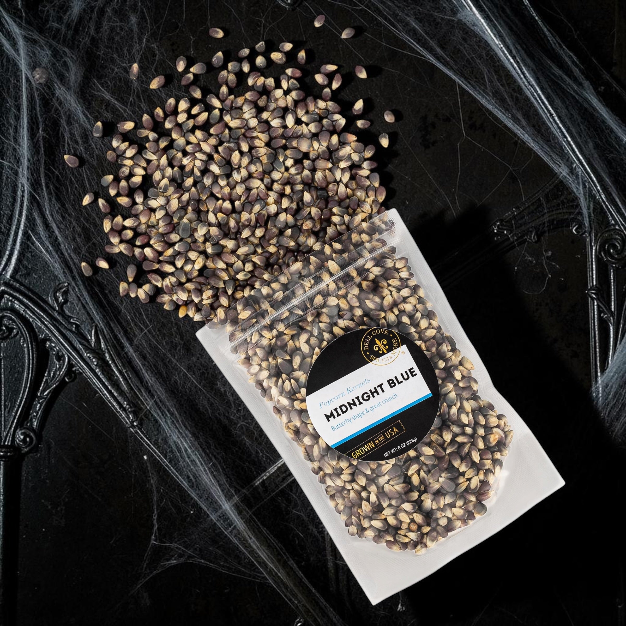 Midnight Blue Popcorn Kernels - Half Pound Bag - Movie Snack