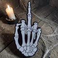 Skeleton Middle Finger Glow Enamel Pin Badge