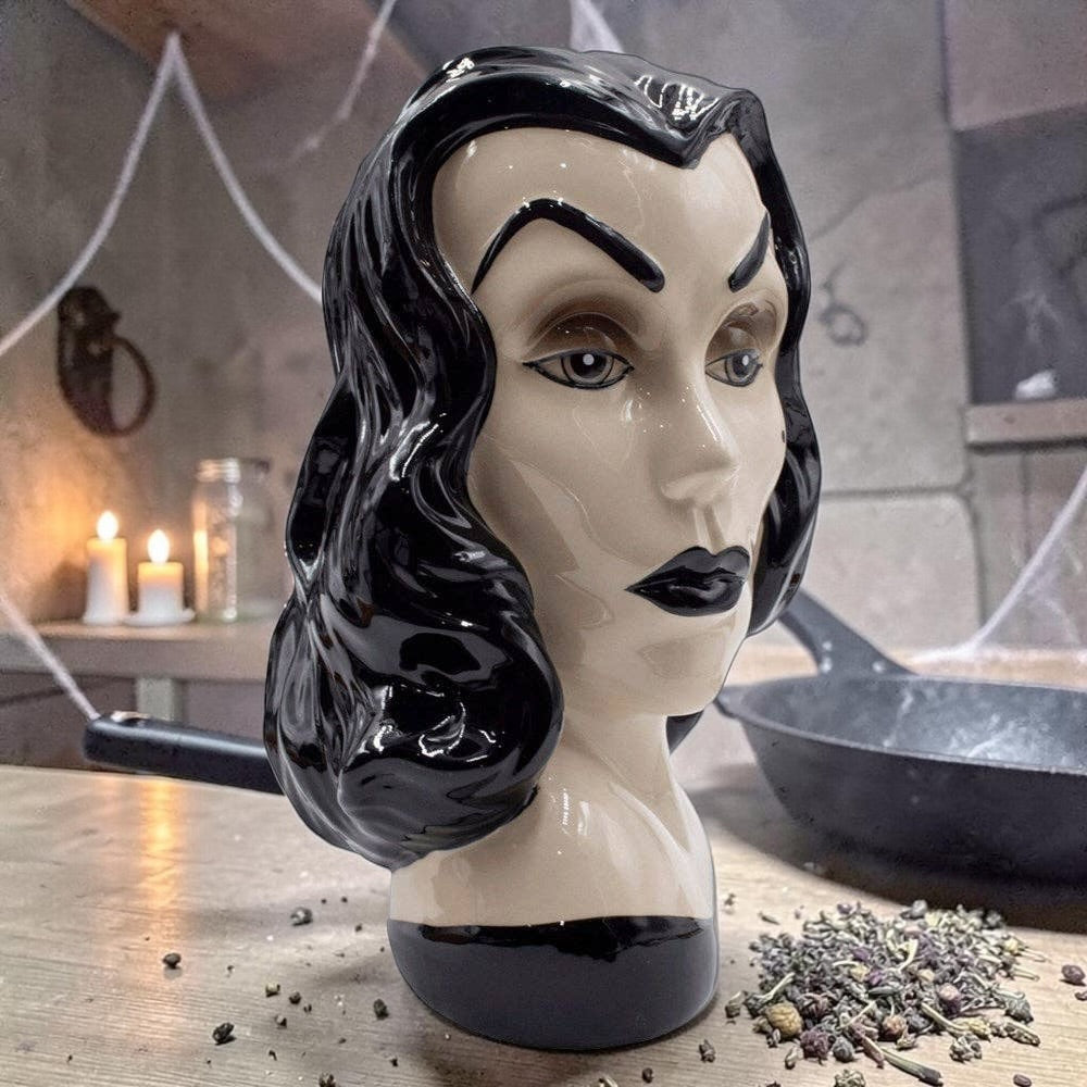 Vampira Portrait Ceramic Vase