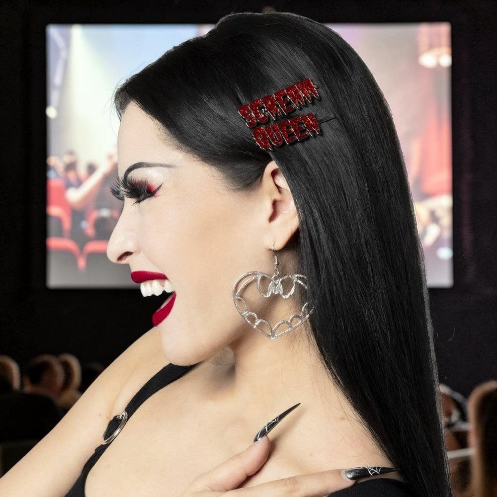 Scream Queen Text Hair Slides