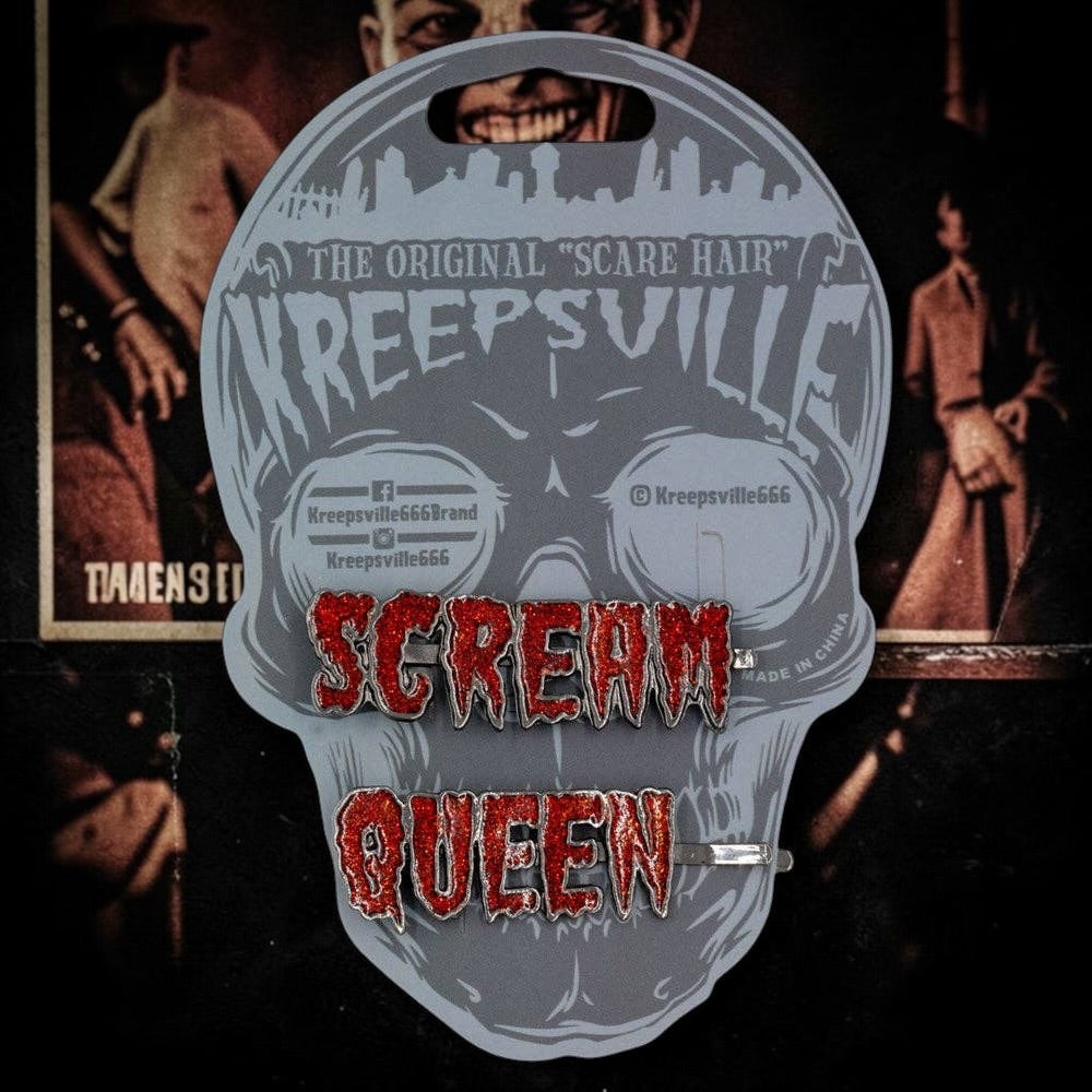 Scream Queen Text Hair Slides