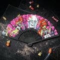 Zombie Girl Pink Fabric Fan