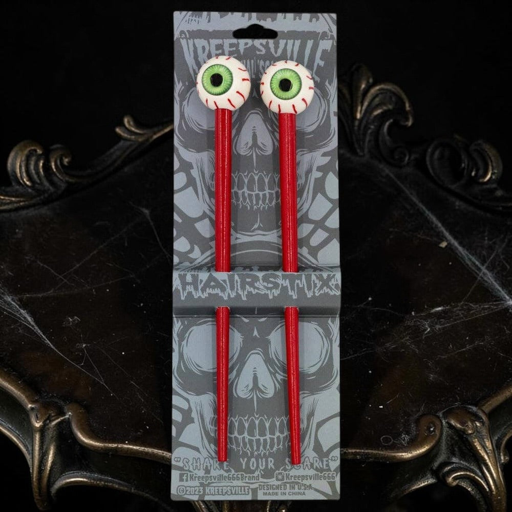 Eyeball Green Hair Sticks
