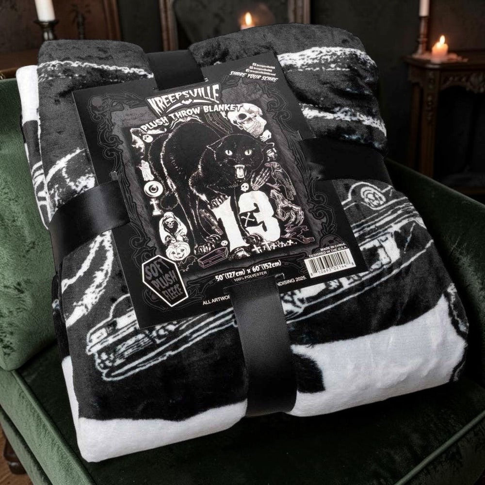 Black Cat 13 Throw Blanket