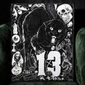 Black Cat 13 Throw Blanket